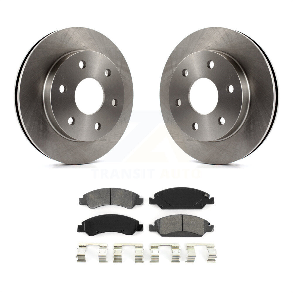 Front Disc Brake Rotors And Semi-Metallic Pads Kit For 2007 GMC Sierra 1500 rear brakes K8S-100021 by Transit Auto