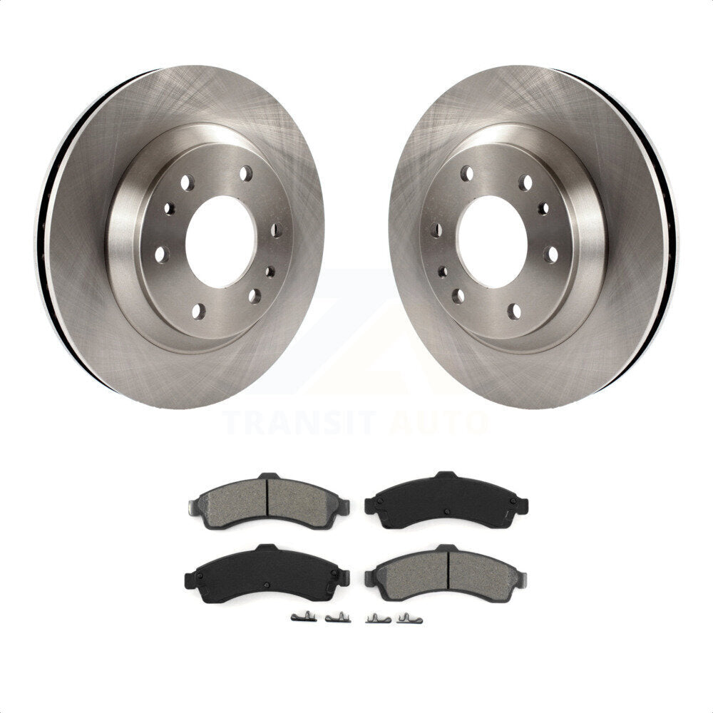 Front Disc Brake Rotors And Semi-Metallic Pads Kit For Chevrolet Trailblazer GMC Envoy Buick Rainier Oldsmobile Bravada Isuzu Ascender K8S-100028 by Transit Auto