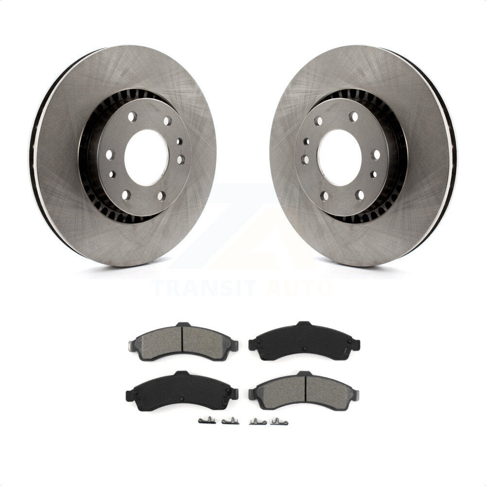 Front Disc Brake Rotors And Semi-Metallic Pads Kit For Chevrolet Trailblazer GMC EXT Envoy XL Buick Rainier XUV SSR Isuzu Ascender Saab 9-7x K8S-100030 by Transit Auto