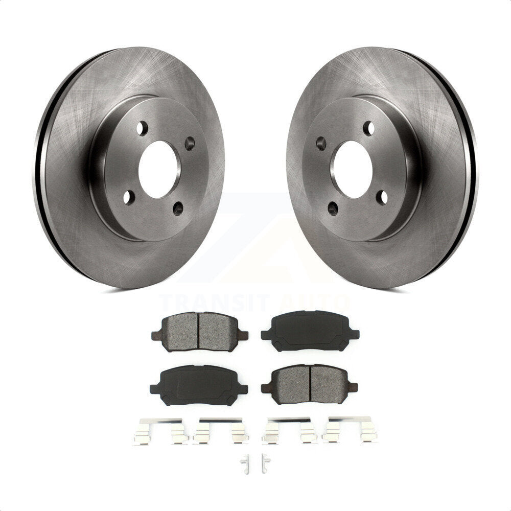 Front Disc Brake Rotors And Semi-Metallic Pads Kit For Chevrolet Cobalt Saturn Ion Pontiac G5 Pursuit K8S-100037 by Transit Auto