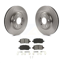 Front Disc Brake Rotors And Semi-Metallic Pads Kit For 2010 Pontiac G5 With Rear Brakes K8S-100040