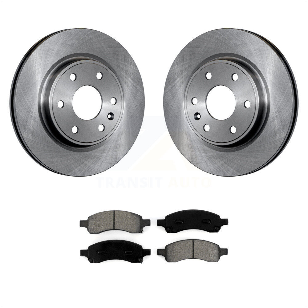 Front Disc Brake Rotors And Semi-Metallic Pads Kit For Chevrolet Traverse GMC Acadia Buick Enclave Saturn Outlook Limited K8S-100065 by Transit Auto