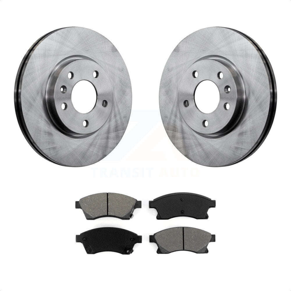 Front Disc Brake Rotors And Semi-Metallic Pads Kit For Chevrolet Cruze Buick Verano Volt Orlando K8S-100083 by Transit Auto