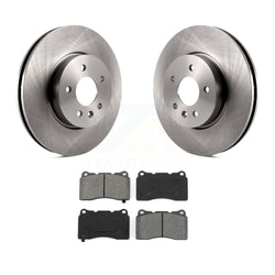 Front Disc Brake Rotors And Semi-Metallic Pads Kit For Cadillac ATS K8S-100086