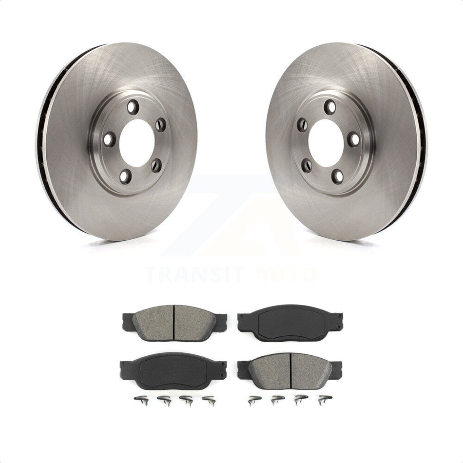 Front Disc Brake Rotors And Semi-Metallic Pads Kit For Lincoln LS Ford Thunderbird Jaguar S-Type K8S-100119 by Transit Auto