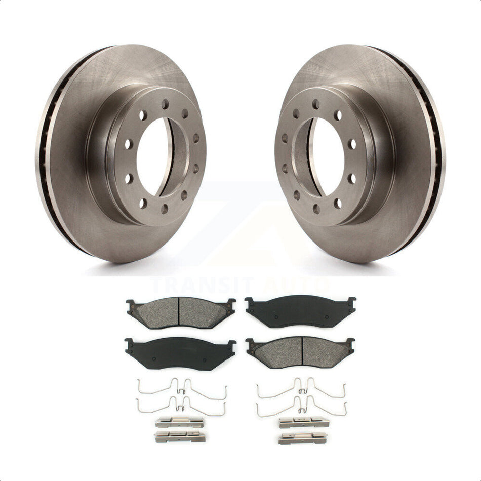 Front Disc Brake Rotors And Semi-Metallic Pads Kit For Ford F-450 Super Duty F-550 International CF500 CF600 K8S-100142 by Transit Auto