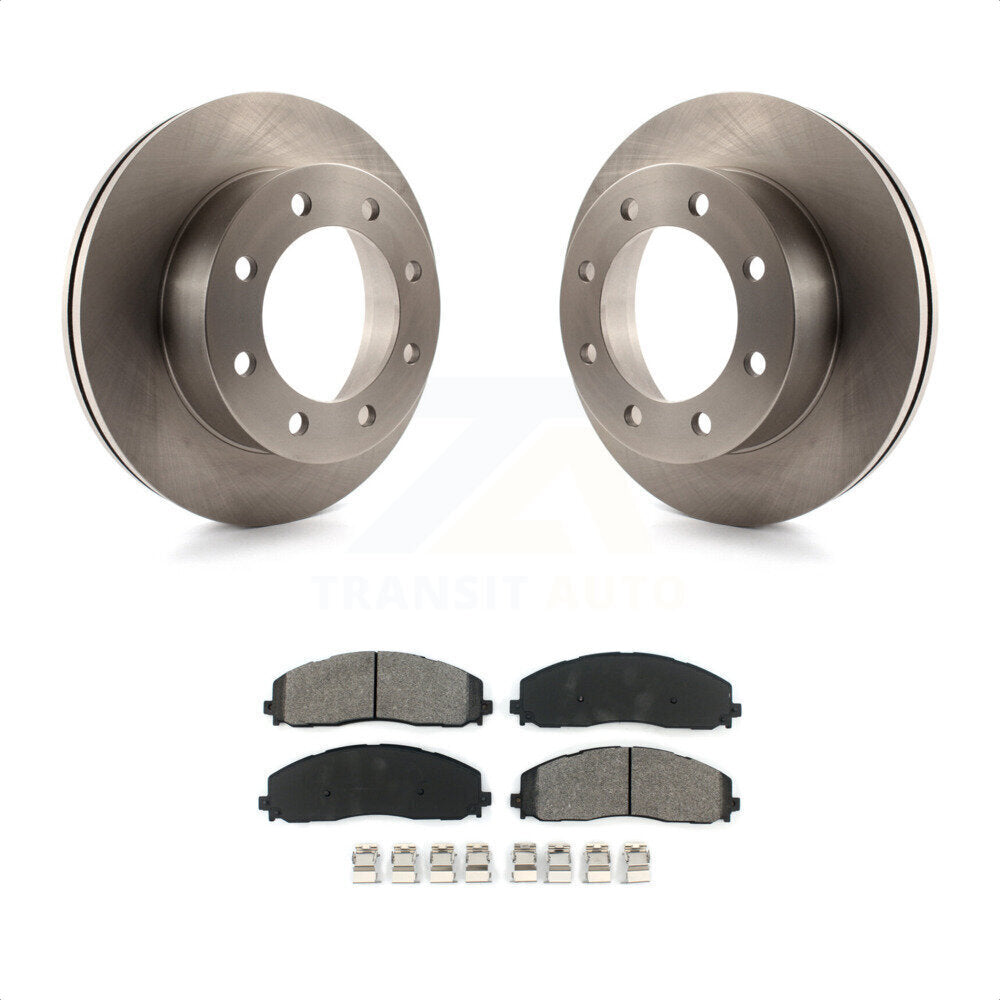 Front Disc Brake Rotors And Semi-Metallic Pads Kit For 2013 Ford F-350 Super Duty 4WD With Dual Rear Wheels K8S-100150 by Transit Auto