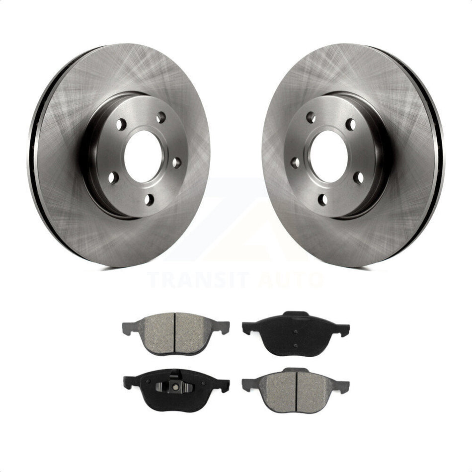 Front Disc Brake Rotors And Semi-Metallic Pads Kit For Ford Focus C-Max K8S-100172 by Transit Auto