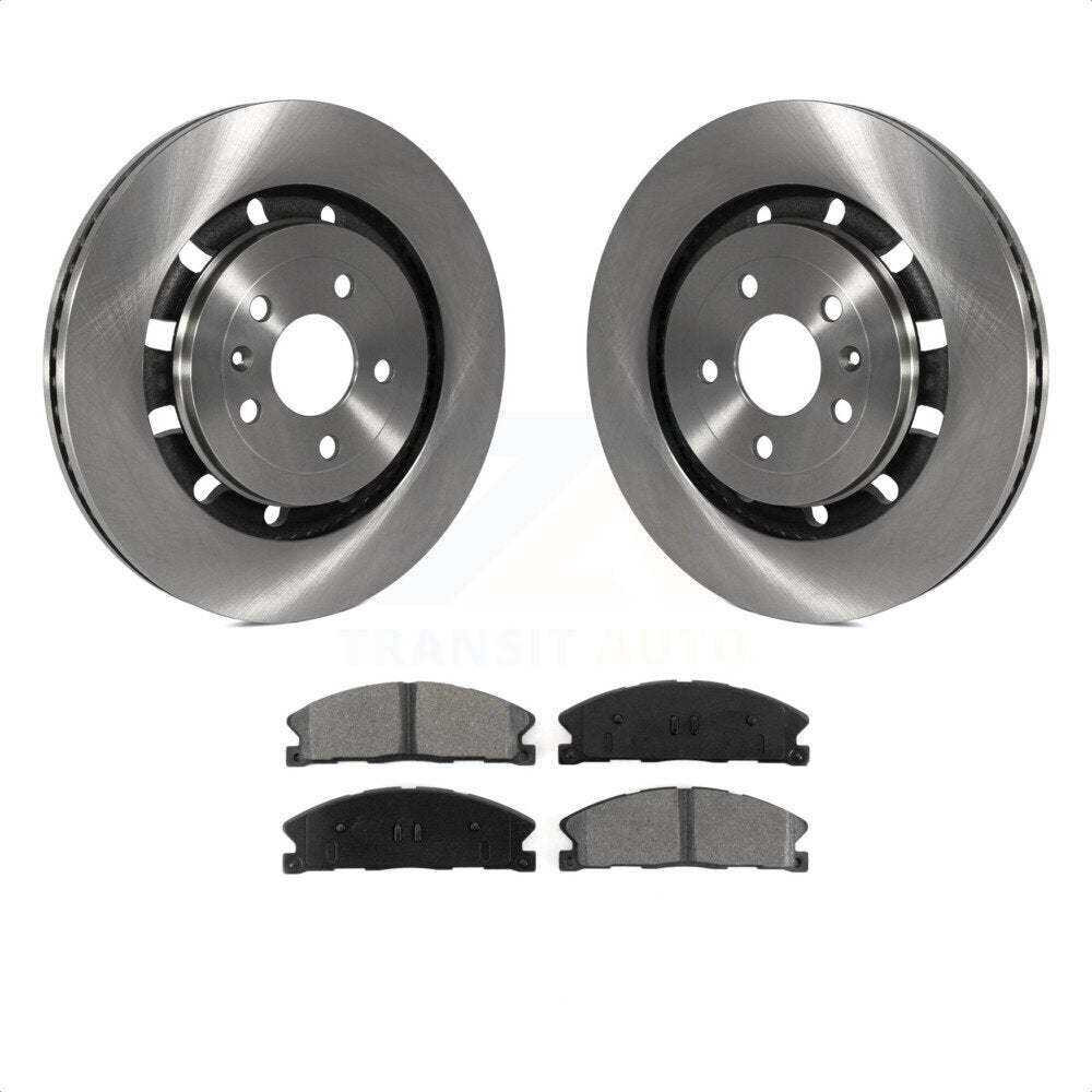 Front Disc Brake Rotors And Semi-Metallic Pads Kit For Ford Explorer Taurus Flex Police Interceptor Utility Lincoln Sedan MKS MKT Special Service K8S-100173 by Transit Auto