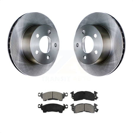 Front Disc Brake Rotors And Semi-Metallic Pads Kit For 1991 Jeep Grand Wagoneer 3.203" Overall Height K8S-100182 by Transit Auto