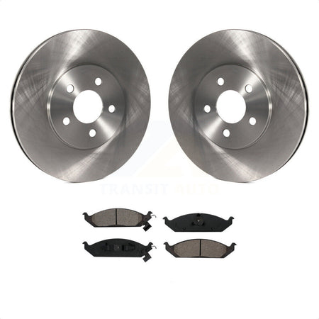 Front Disc Brake Rotors And Semi-Metallic Pads Kit For Dodge Stratus Chrysler Cirrus Plymouth Breeze K8S-100189 by Transit Auto