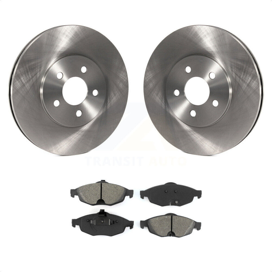 Front Disc Brake Rotors And Semi-Metallic Pads Kit For Chrysler Sebring Dodge Stratus K8S-100190 by Transit Auto