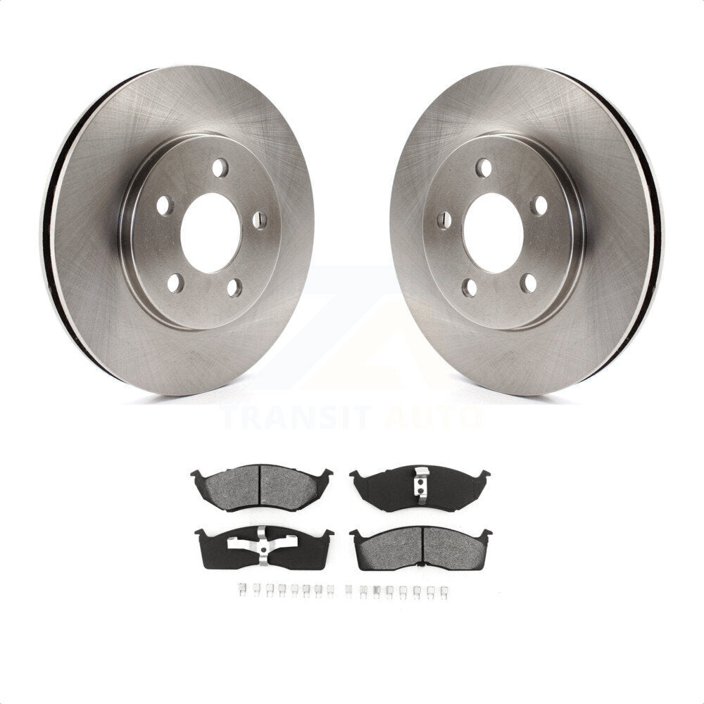 Front Disc Brake Rotors And Semi-Metallic Pads Kit For Dodge Grand Caravan Chrysler Town & Country Plymouth Voyager K8S-100192 by Transit Auto