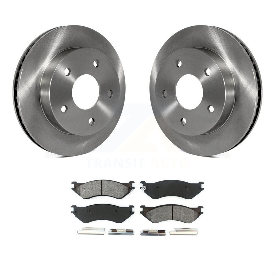 Front Disc Brake Rotors And Semi-Metallic Pads Kit For 2000-2001 Dodge Ram 1500 RWD K8S-100202 by Transit Auto