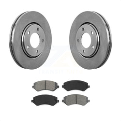 Front Disc Brake Rotors And Semi-Metallic Pads Kit For Dodge Chrysler Town & Country Grand Caravan Voyager K8S-100210