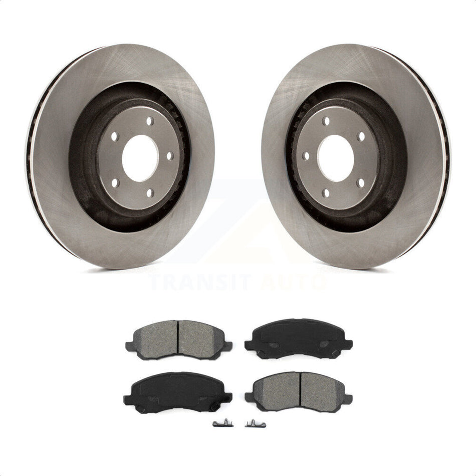 Front Disc Brake Rotors And Semi-Metallic Pads Kit For 2012-2012 Chrysler 200 Dodge Avenger With 340mm Diameter Rotor K8S-100238 by Transit Auto