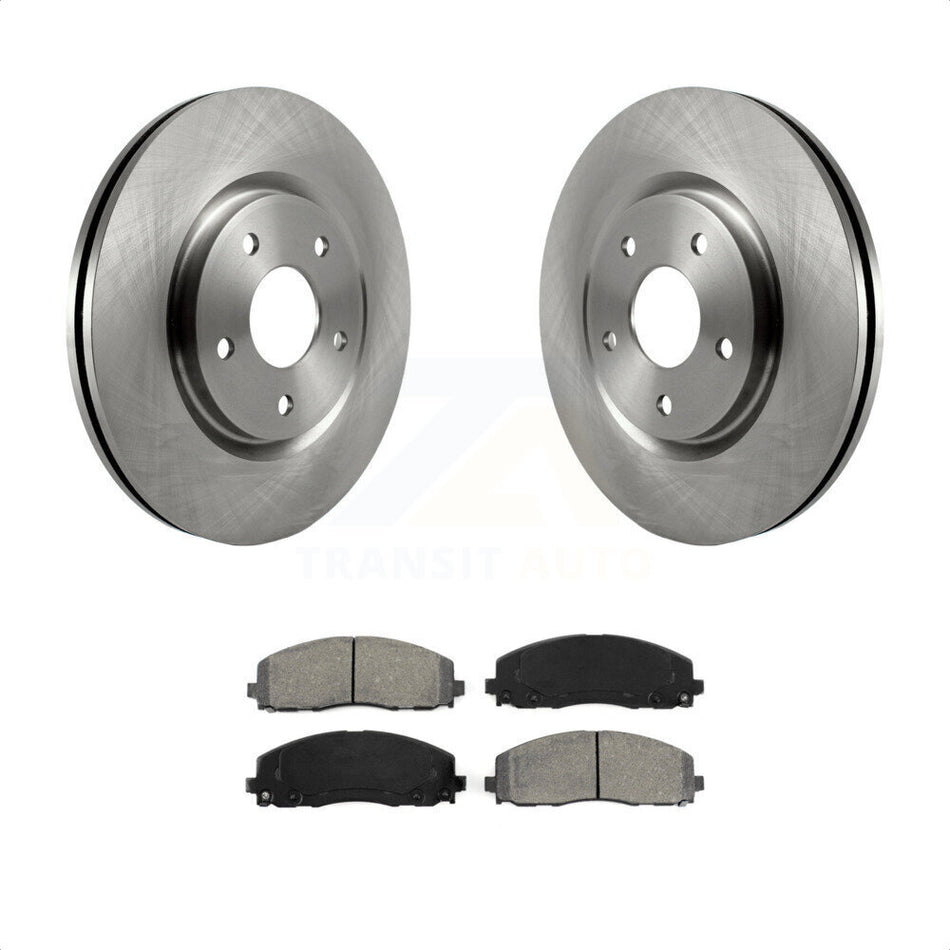 Front Disc Brake Rotors And Semi-Metallic Pads Kit For Dodge Grand Caravan Chrysler Journey Town & Country Pacifica Ram C/V Volkswagen Routan Voyager K8S-100242 by Transit Auto