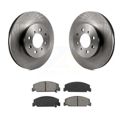 Front Disc Brake Rotors And Semi-Metallic Pads Kit For 1997 Honda Civic LX with 4-Wheel ABS K8S-100259
