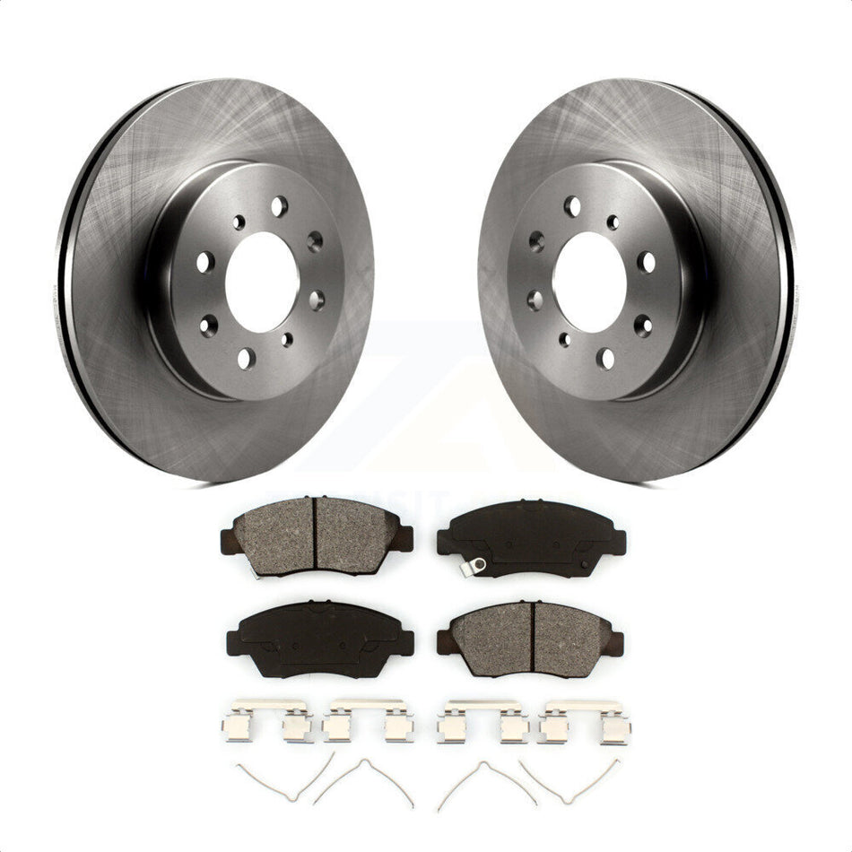 Front Disc Brake Rotors And Semi-Metallic Pads Kit For Honda Civic Fit del Sol K8S-100263 by Transit Auto