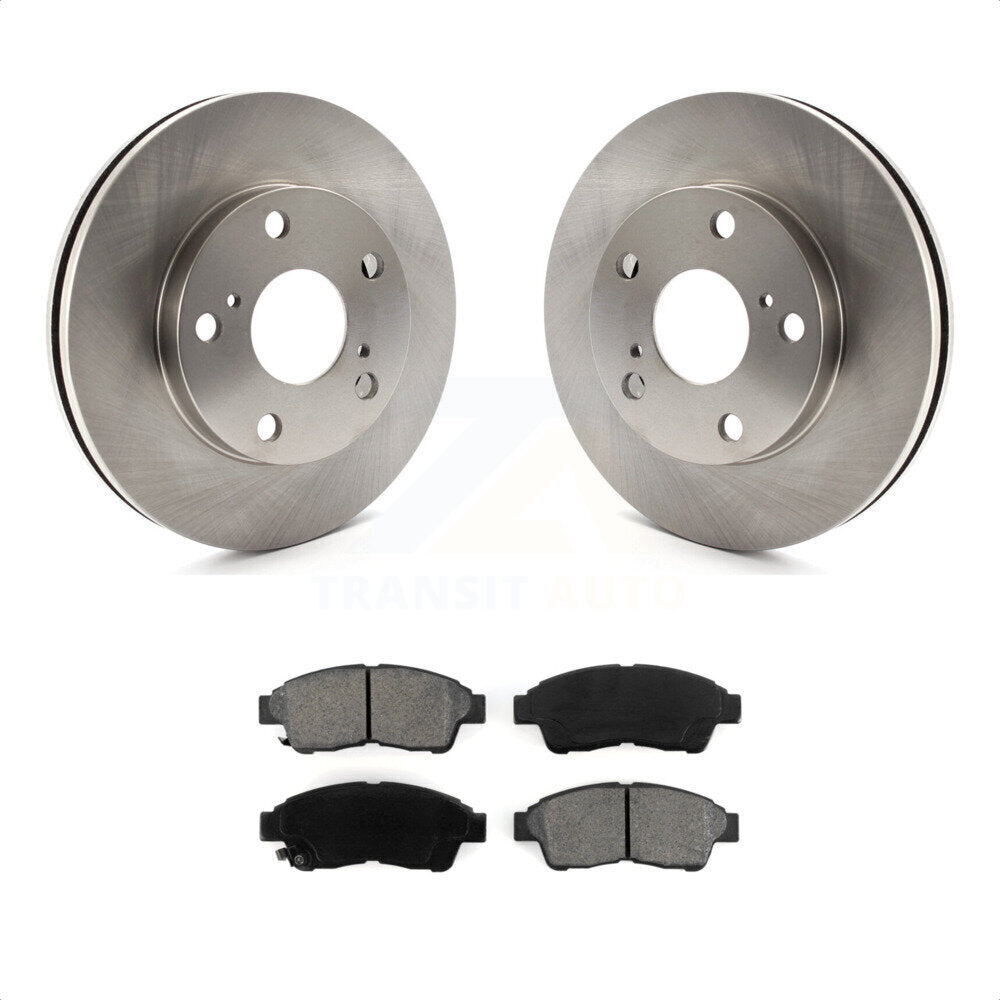 Front Disc Brake Rotors And Semi-Metallic Pads Kit For Toyota Camry 2.2L K8S-100278 by Transit Auto