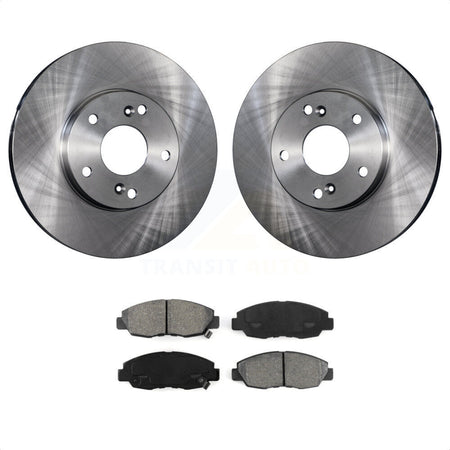 Front Disc Brake Rotors And Semi-Metallic Pads Kit For 2011 Honda Civic GX K8S-100318 by Transit Auto