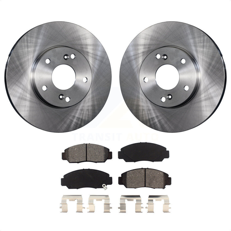 Front Disc Brake Rotors And Semi-Metallic Pads Kit For Honda Accord Civic Acura CSX K8S-100322 by Transit Auto