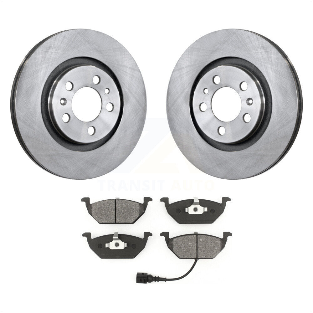 Front Disc Brake Rotors And Semi-Metallic Pads Kit For Volkswagen Jetta Beetle Golf City K8S-100329 by Transit Auto