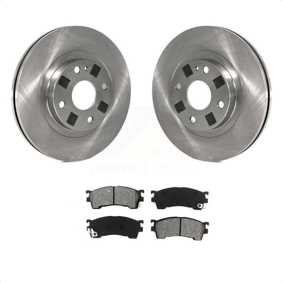 Front Disc Brake Rotors And Semi-Metallic Pads Kit For 1999-2000 Mazda Protege 1.8L K8S-100345 by Transit Auto