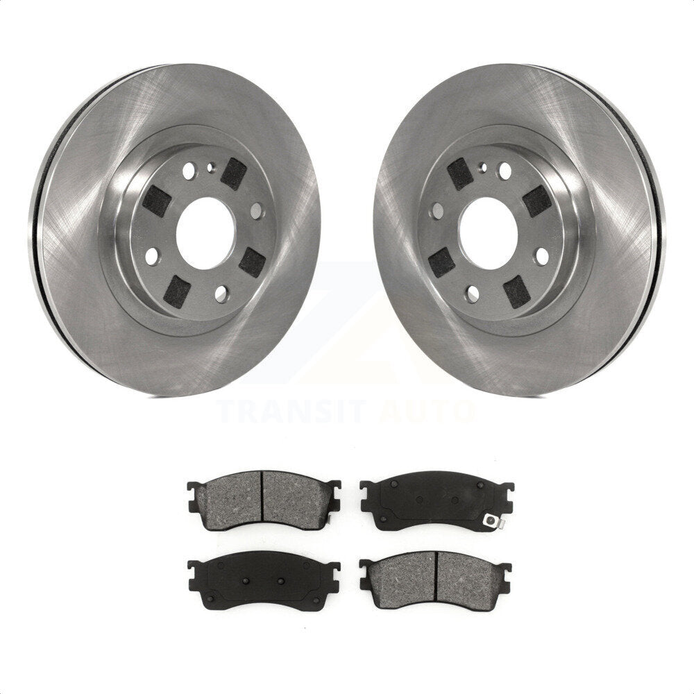 Front Disc Brake Rotors And Semi-Metallic Pads Kit For Mazda Protege K8S-100346 by Transit Auto