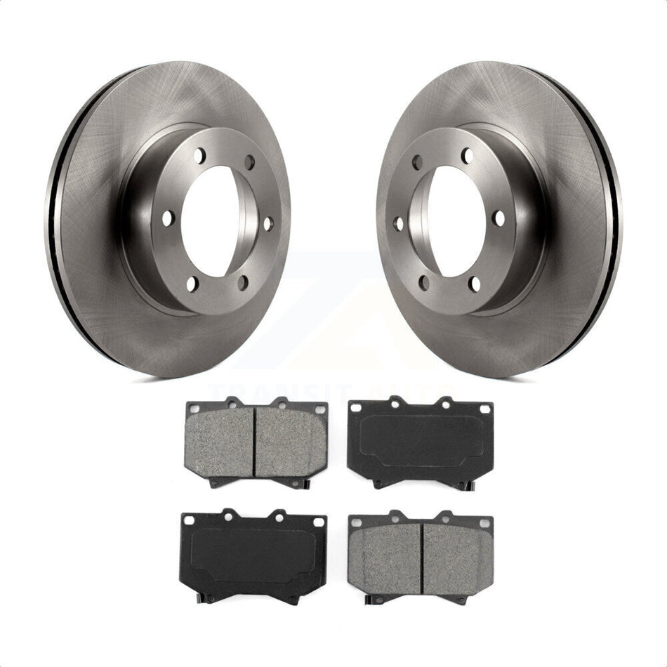 Front Disc Brake Rotors And Semi-Metallic Pads Kit For Toyota Tundra Sequoia 4.7" Plate Length K8S-100353 by Transit Auto