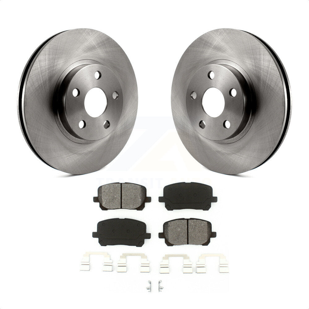 Front Disc Brake Rotors And Semi-Metallic Pads Kit For 2003-2008 Toyota Corolla Matrix Pontiac Vibe K8S-100356 by Transit Auto