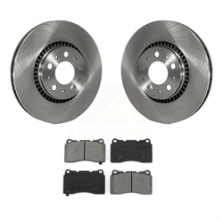 Front Disc Brake Rotors And Semi-Metallic Pads Kit For 2005-2007 Volvo V70 R With 305mm Diameter Rotor K8S-100377