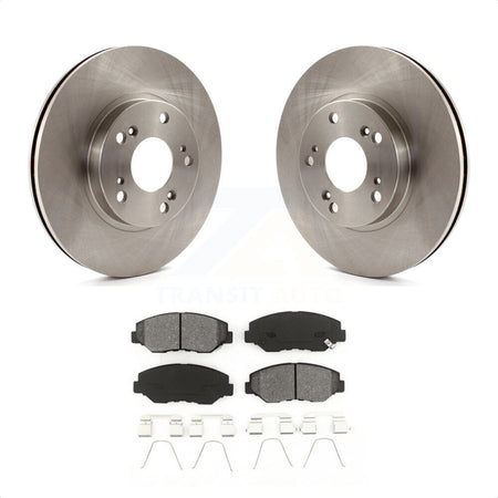 Front Disc Brake Rotors And Semi-Metallic Pads Kit For 2002-2004 Honda CR-V K8S-100385 by Transit Auto