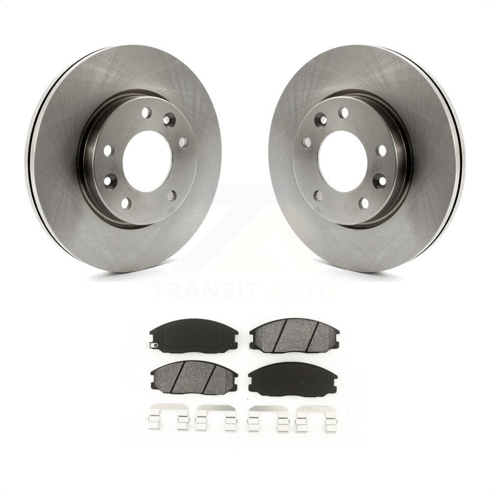 Front Disc Brake Rotors And Semi-Metallic Pads Kit For Kia Sedona K8S-100390 by Transit Auto