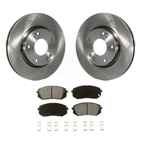 Front Disc Brake Rotors And Semi-Metallic Pads Kit For 2010-2012 Kia Rondo K8S-100393 by Transit Auto