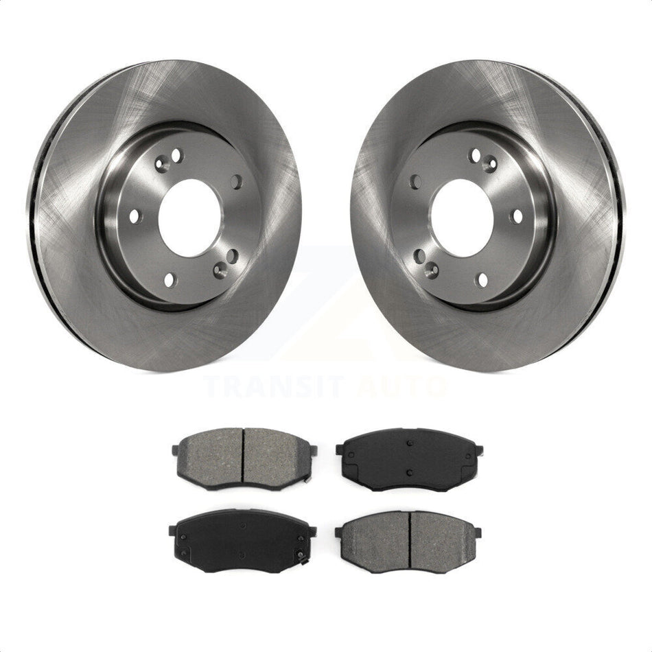 Front Disc Brake Rotors And Semi-Metallic Pads Kit For Hyundai Tucson Kia Sportage FWD K8S-100395 by Transit Auto