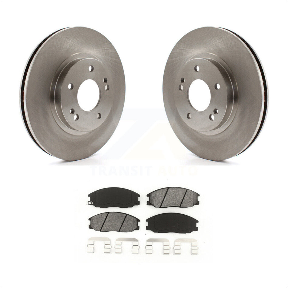 Front Disc Brake Rotors And Semi-Metallic Pads Kit For 2001-2006 Hyundai Santa Fe With 294mm Diameter Rotor K8S-100399 by Transit Auto