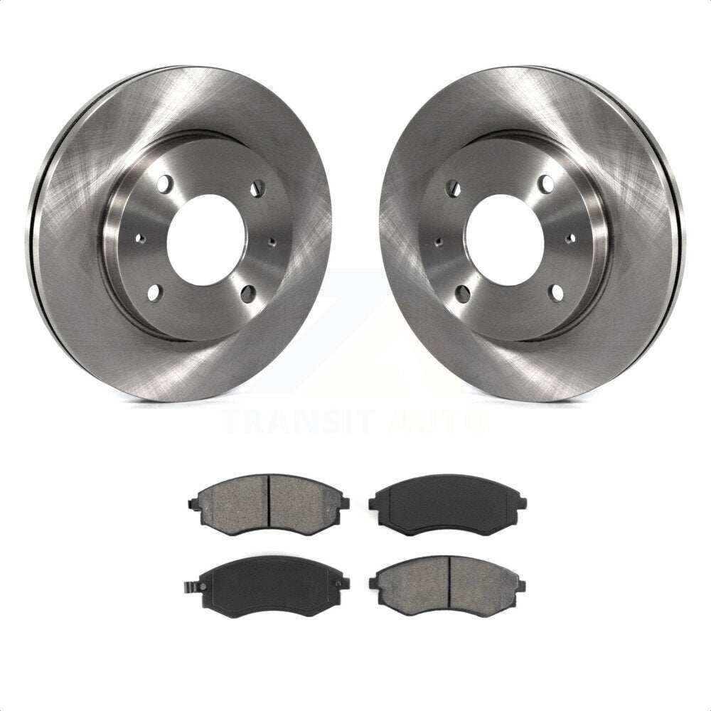 Front Disc Brake Rotors And Semi-Metallic Pads Kit For Hyundai Elantra Sonata Kia Optima Magentis K8S-100404 by Transit Auto