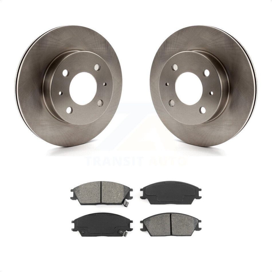 Front Disc Brake Rotors And Semi-Metallic Pads Kit For 2000-2005 Hyundai Accent K8S-100421 by Transit Auto