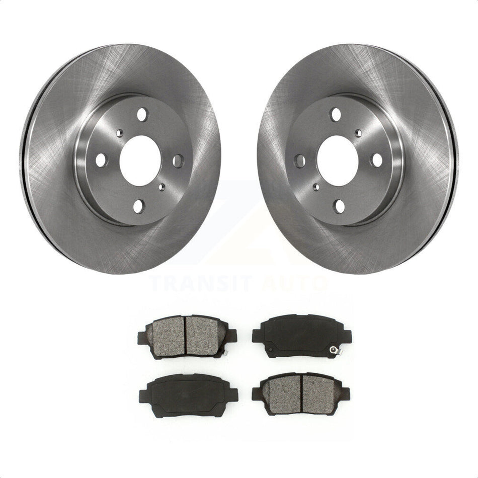 Front Disc Brake Rotors And Semi-Metallic Pads Kit For 2004-2006 Scion xB xA K8S-100425 by Transit Auto