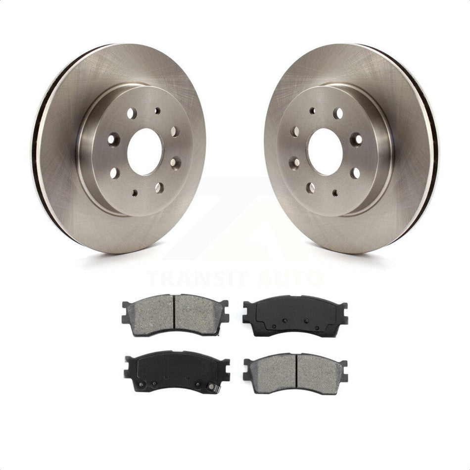 Front Disc Brake Rotors And Semi-Metallic Pads Kit For 2003-2005 Kia Rio K8S-100432 by Transit Auto