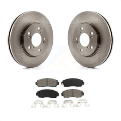 Front Disc Brake Rotors And Semi-Metallic Pads Kit For 2005-2010 Honda Odyssey K8S-100441