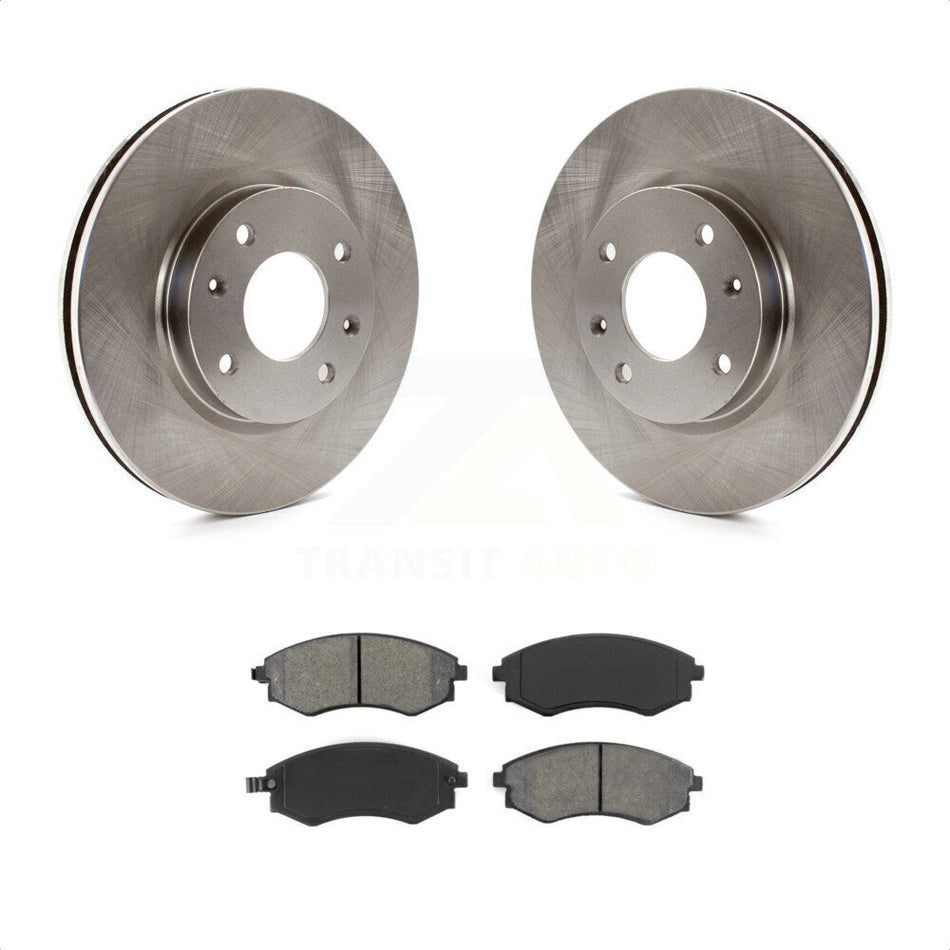 Front Disc Brake Rotors And Semi-Metallic Pads Kit For Hyundai Sonata Kia Optima Magentis K8S-100451 by Transit Auto