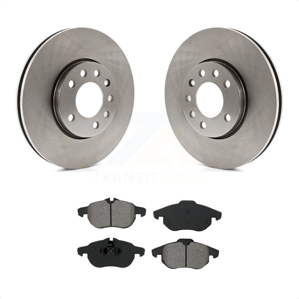 Front Disc Brake Rotors And Semi-Metallic Pads Kit For Saab 9-3 With 285mm Diameter Rotor K8S-100455 by Transit Auto