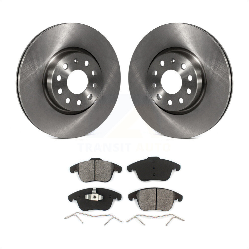 Front Disc Brake Rotors And Semi-Metallic Pads Kit For Volkswagen Passat Tiguan Audi Q3 Quattro Limited K8S-100471 by Transit Auto