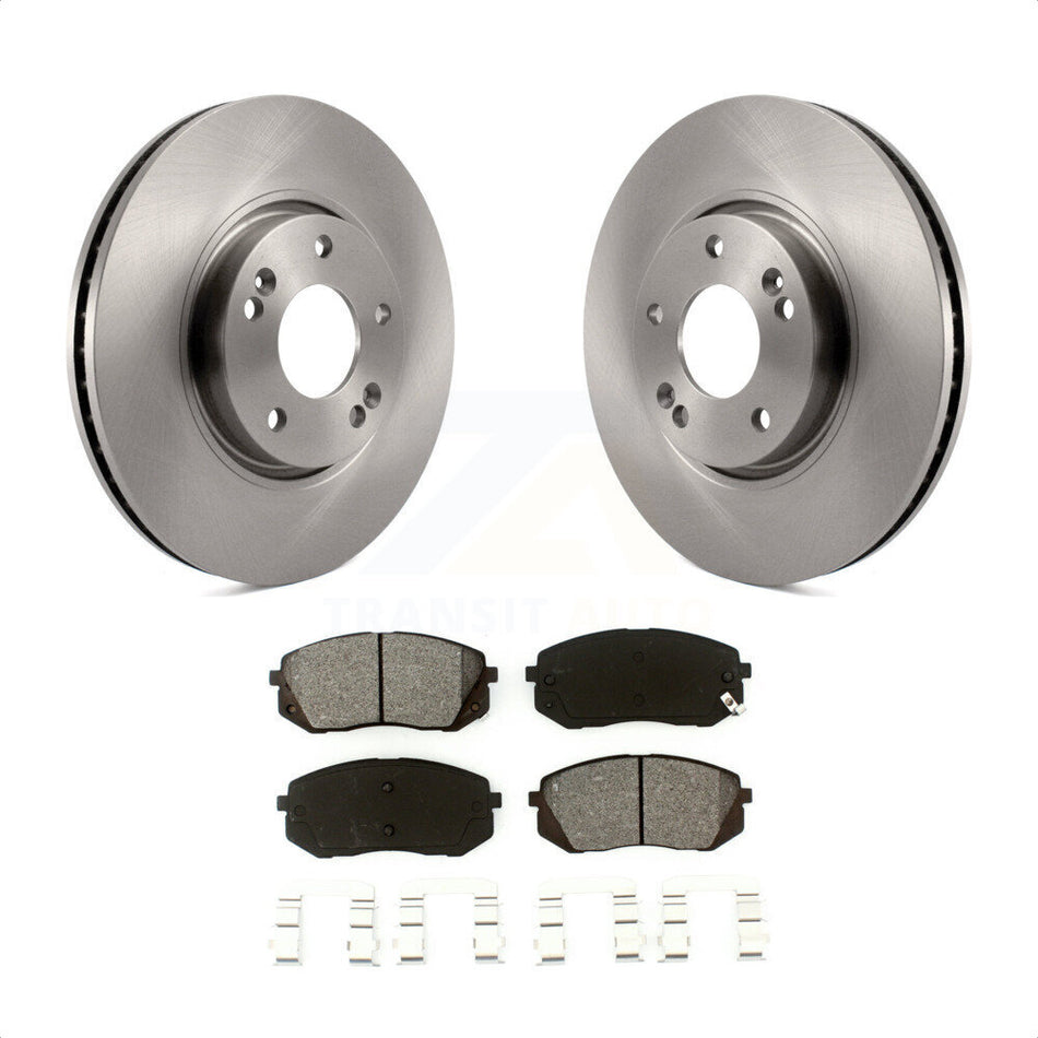 Front Disc Brake Rotors And Semi-Metallic Pads Kit For Hyundai Tucson Kia Sportage Soul EV K8S-100485 by Transit Auto