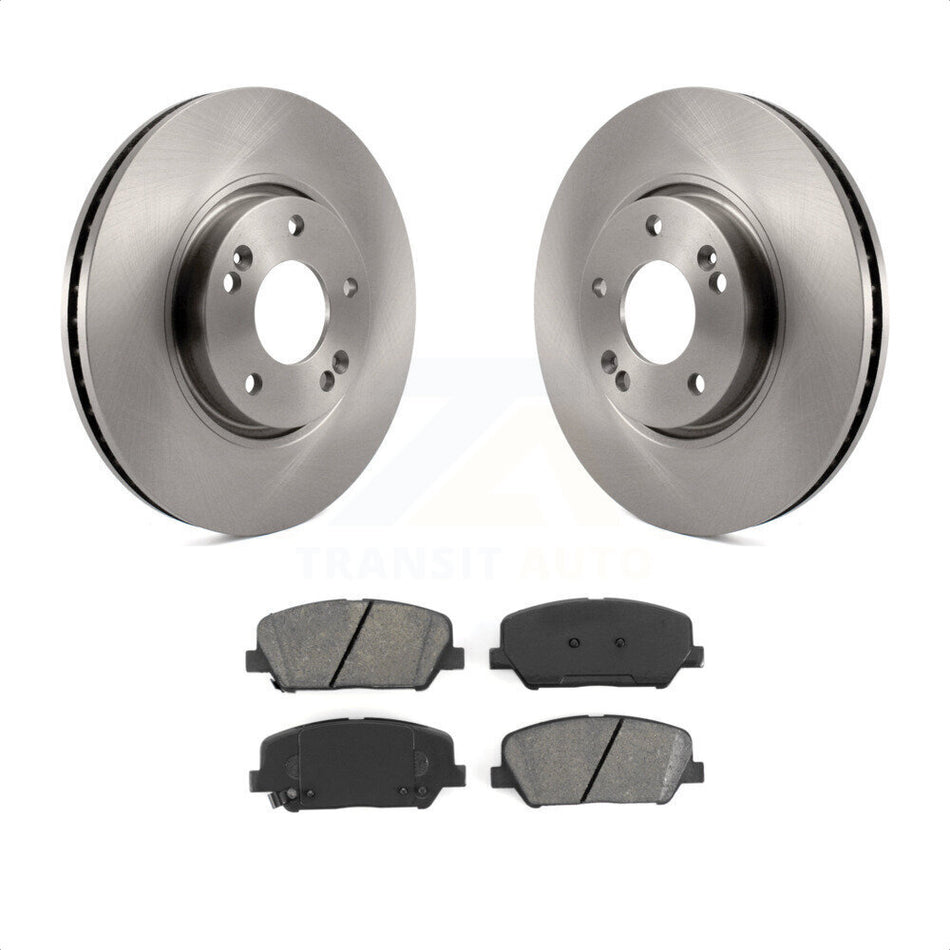 Front Disc Brake Rotors And Semi-Metallic Pads Kit For Hyundai Veloster Kia Forte Koup K8S-100487 by Transit Auto