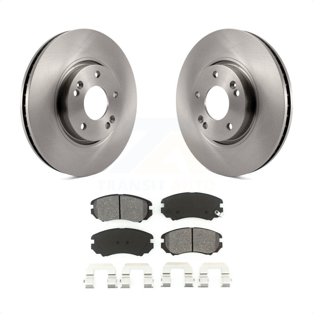 Front Disc Brake Rotors And Semi-Metallic Pads Kit For 2006-2010 Hyundai Sonata 3.3L K8S-100493 by Transit Auto