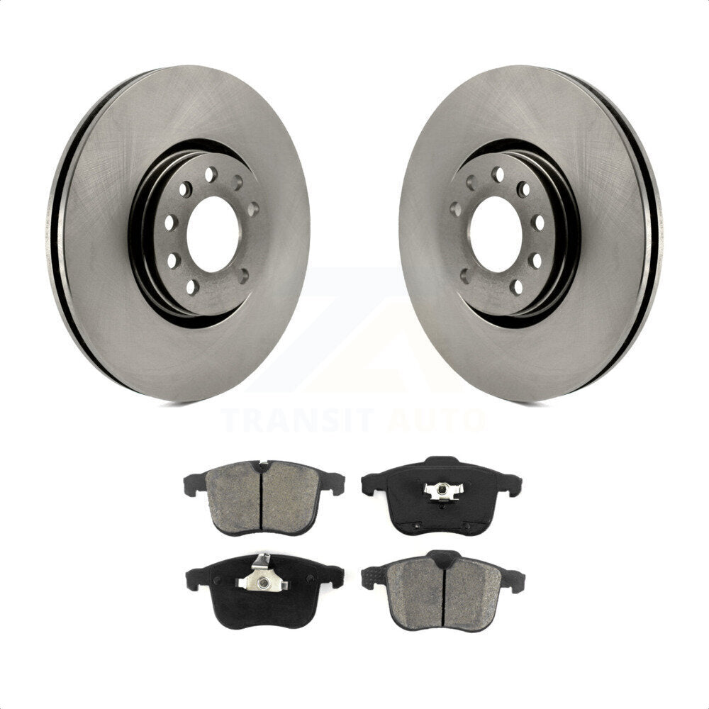 Front Disc Brake Rotors And Semi-Metallic Pads Kit For Saab 9-3 With 314mm Diameter Rotor K8S-100534 by Transit Auto