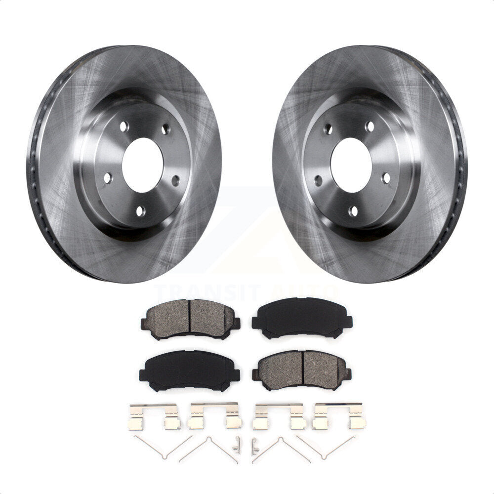 Front Disc Brake Rotors And Semi-Metallic Pads Kit For Nissan Rogue Select K8S-100551 by Transit Auto